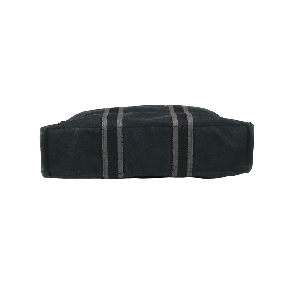 HERMES Bag Handbag Black Canvas Yell line Authentic - Picture 9 of 9